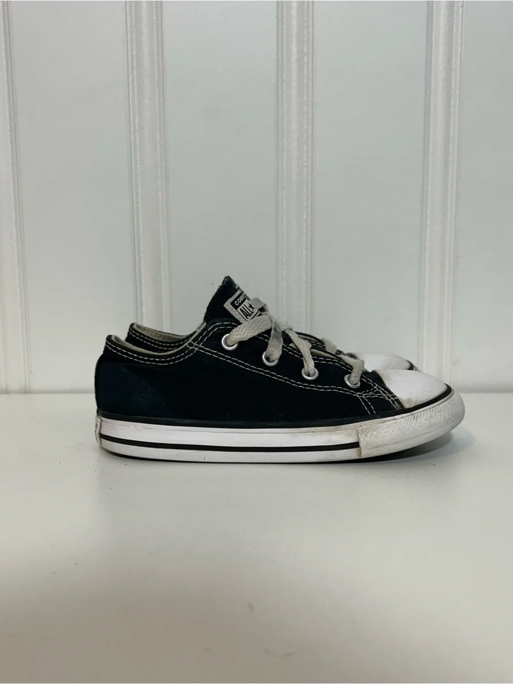Converse ctas Black and White Kids Low-Top Sneakers